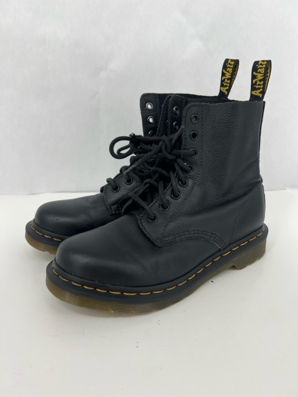 Dr. Martens Pascal Black Leather Lace-Up Boots